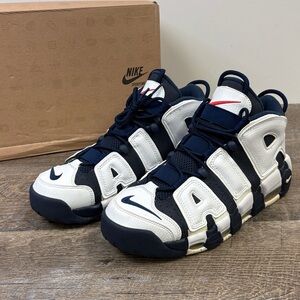Nike Air More Uptempo “Olympic” Navy White Red – Men’s Size 10